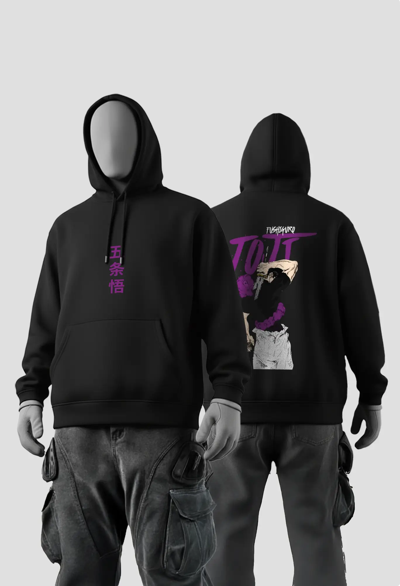 Toji Fushiguro 2 Anime Black Hoodies Toji Fushiguro 2 Anime Black Hoodies
