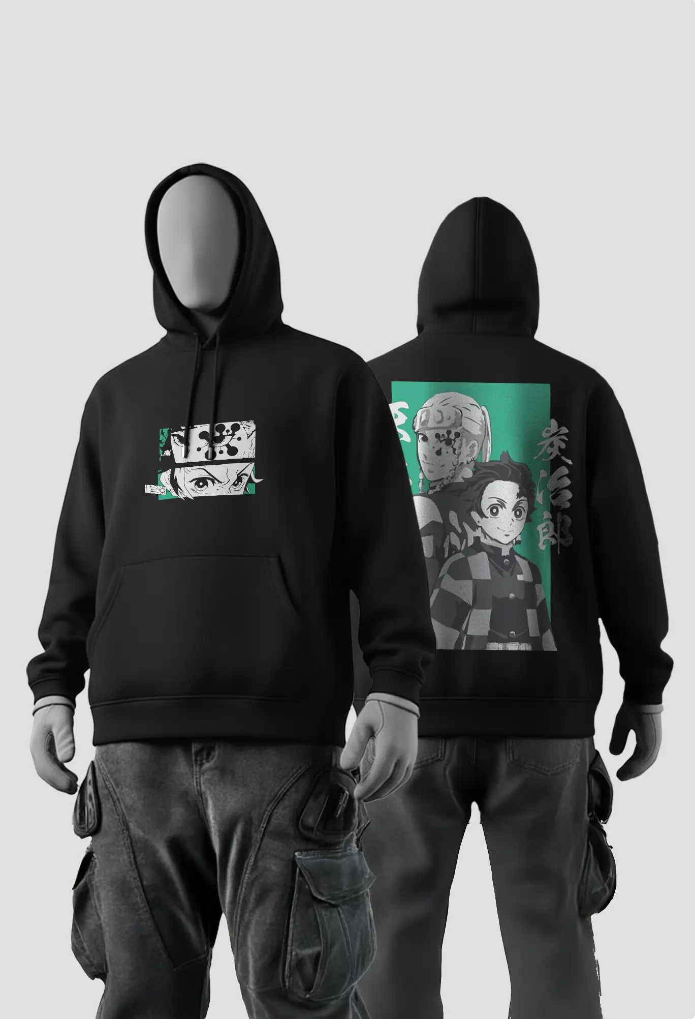 UZUI x TANJIRO Black Hoodie UZUI x TANJIRO Black Hoodie