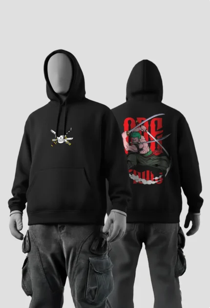 Zoro “Red Oni Slash” One Piece Hoodies black