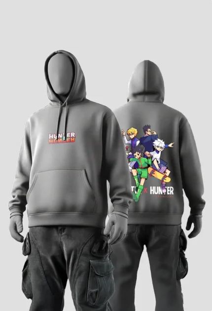 hunter x hunter Squad Grey Hoodie
