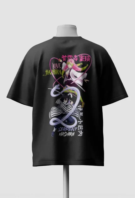 Demon slayer oversized anime shirt back