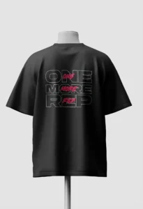One More Rep Oversized Gym Shirt Back