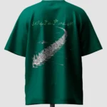 Pakistan Zindabad Urdu calligraphy on green oversized 14 August t-shirt, front