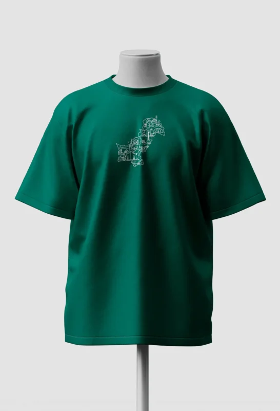 pakistan-map-oversized-t-shirt-green-front