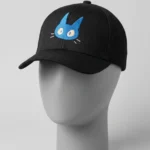 Blue Cat Embroidered Cap