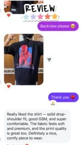 Customer review screenshot
