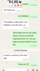 Customer review screenshot