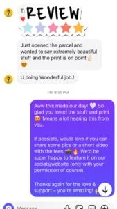 Customer review screenshot