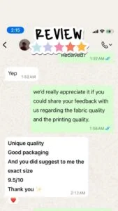 Customer review screenshot