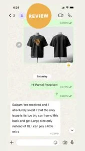 Customer review screenshot