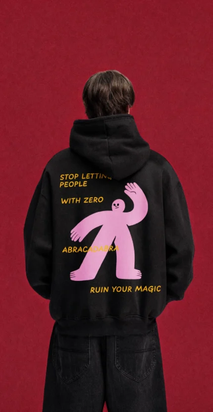 Protect Your Magic Hoodie – back graphic on black hoodie