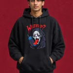 Ghostface Wazzup Hoodie – front print on black hoodie